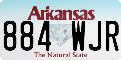 AR license plate 884WJR