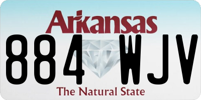 AR license plate 884WJV