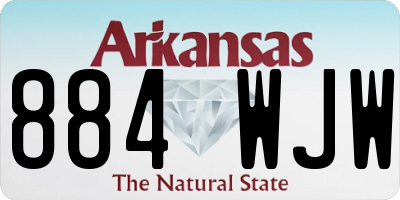 AR license plate 884WJW