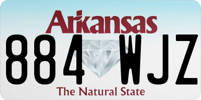 AR license plate 884WJZ
