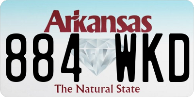AR license plate 884WKD