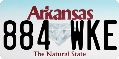 AR license plate 884WKE