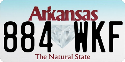 AR license plate 884WKF
