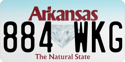 AR license plate 884WKG