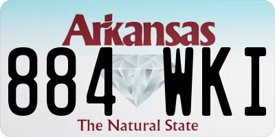 AR license plate 884WKI