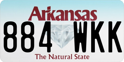 AR license plate 884WKK