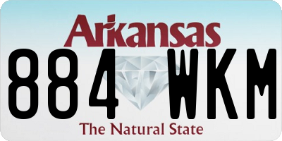 AR license plate 884WKM
