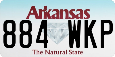 AR license plate 884WKP