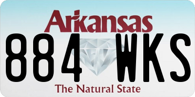 AR license plate 884WKS