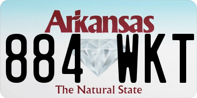 AR license plate 884WKT