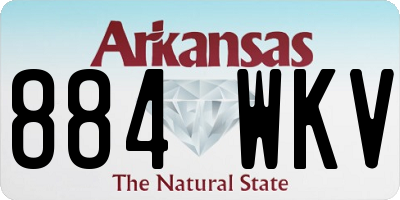 AR license plate 884WKV