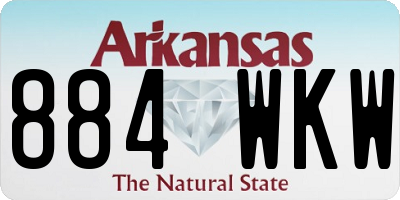 AR license plate 884WKW