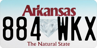 AR license plate 884WKX