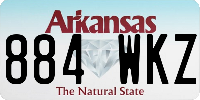 AR license plate 884WKZ