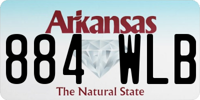 AR license plate 884WLB