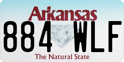 AR license plate 884WLF
