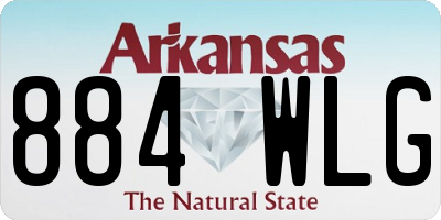 AR license plate 884WLG