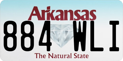AR license plate 884WLI
