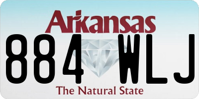 AR license plate 884WLJ