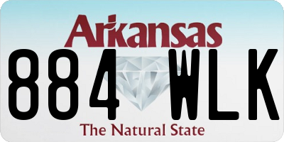 AR license plate 884WLK