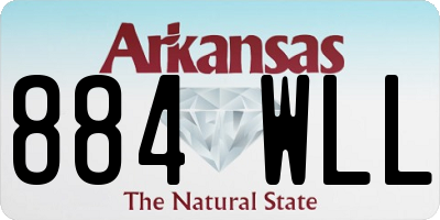 AR license plate 884WLL