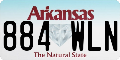 AR license plate 884WLN