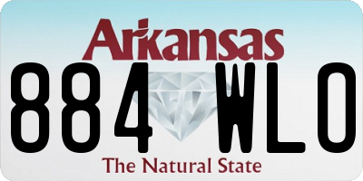 AR license plate 884WLO