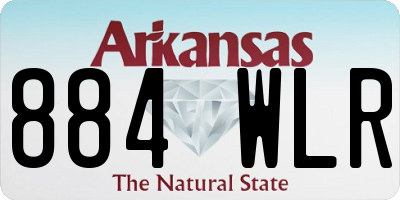 AR license plate 884WLR