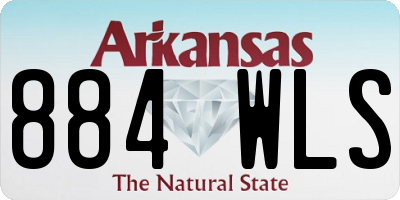 AR license plate 884WLS