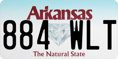 AR license plate 884WLT