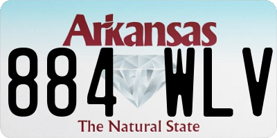 AR license plate 884WLV