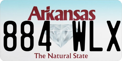AR license plate 884WLX
