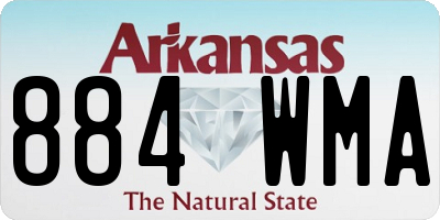 AR license plate 884WMA