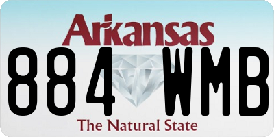 AR license plate 884WMB