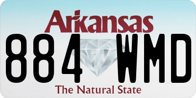 AR license plate 884WMD