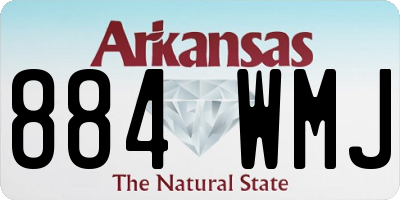 AR license plate 884WMJ