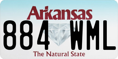 AR license plate 884WML