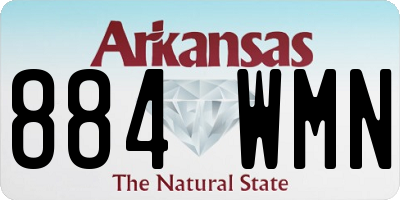 AR license plate 884WMN