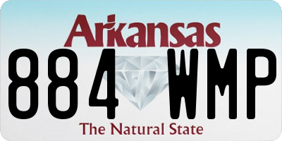 AR license plate 884WMP