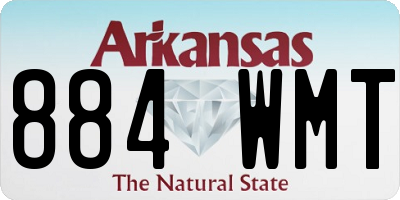 AR license plate 884WMT