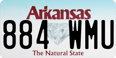 AR license plate 884WMU