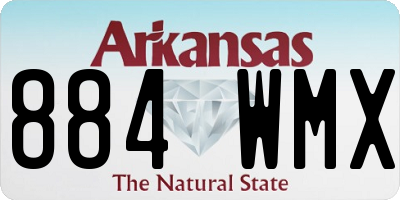 AR license plate 884WMX