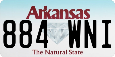 AR license plate 884WNI