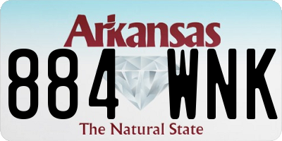 AR license plate 884WNK