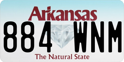 AR license plate 884WNM