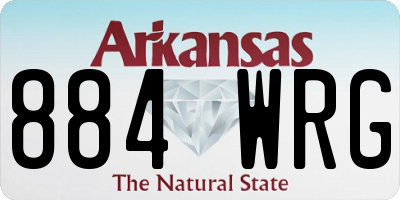 AR license plate 884WRG