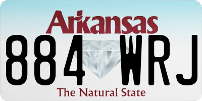 AR license plate 884WRJ