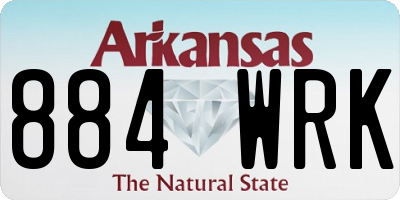 AR license plate 884WRK