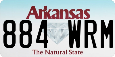 AR license plate 884WRM