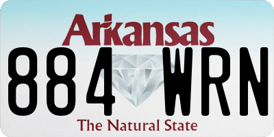 AR license plate 884WRN